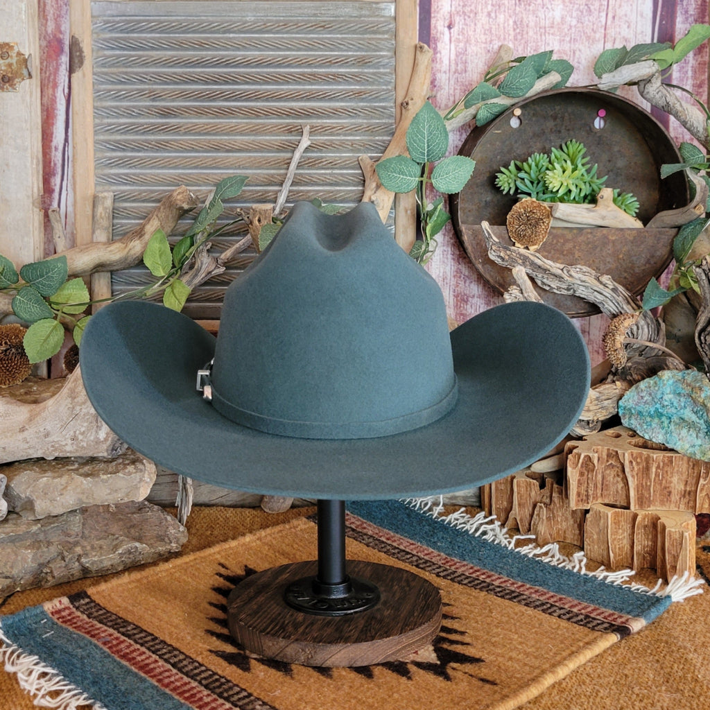 Wool and Fur Blend Hat "Lightning" by Bailey W0604A Back View Sage Green