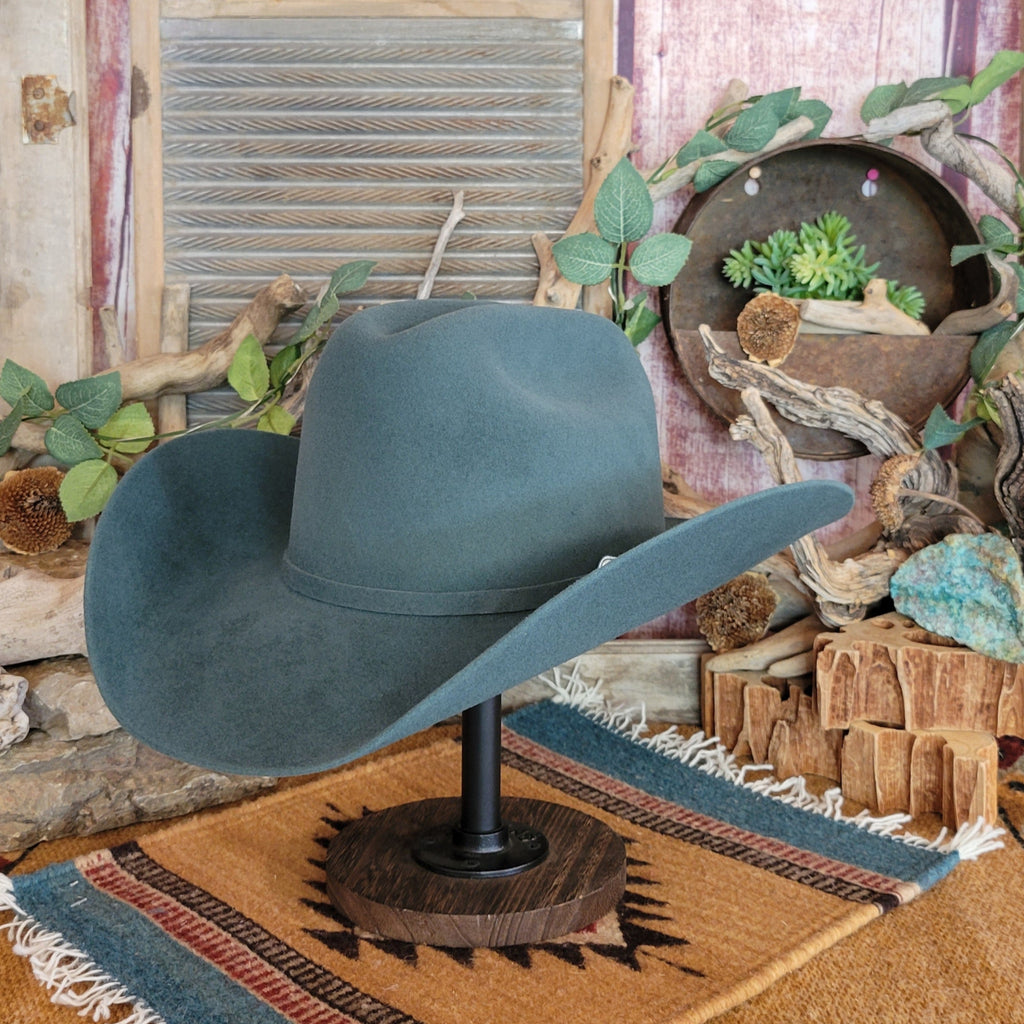 Wool and Fur Blend Hat "Lightning" by Bailey W0604A Front Side View Green 