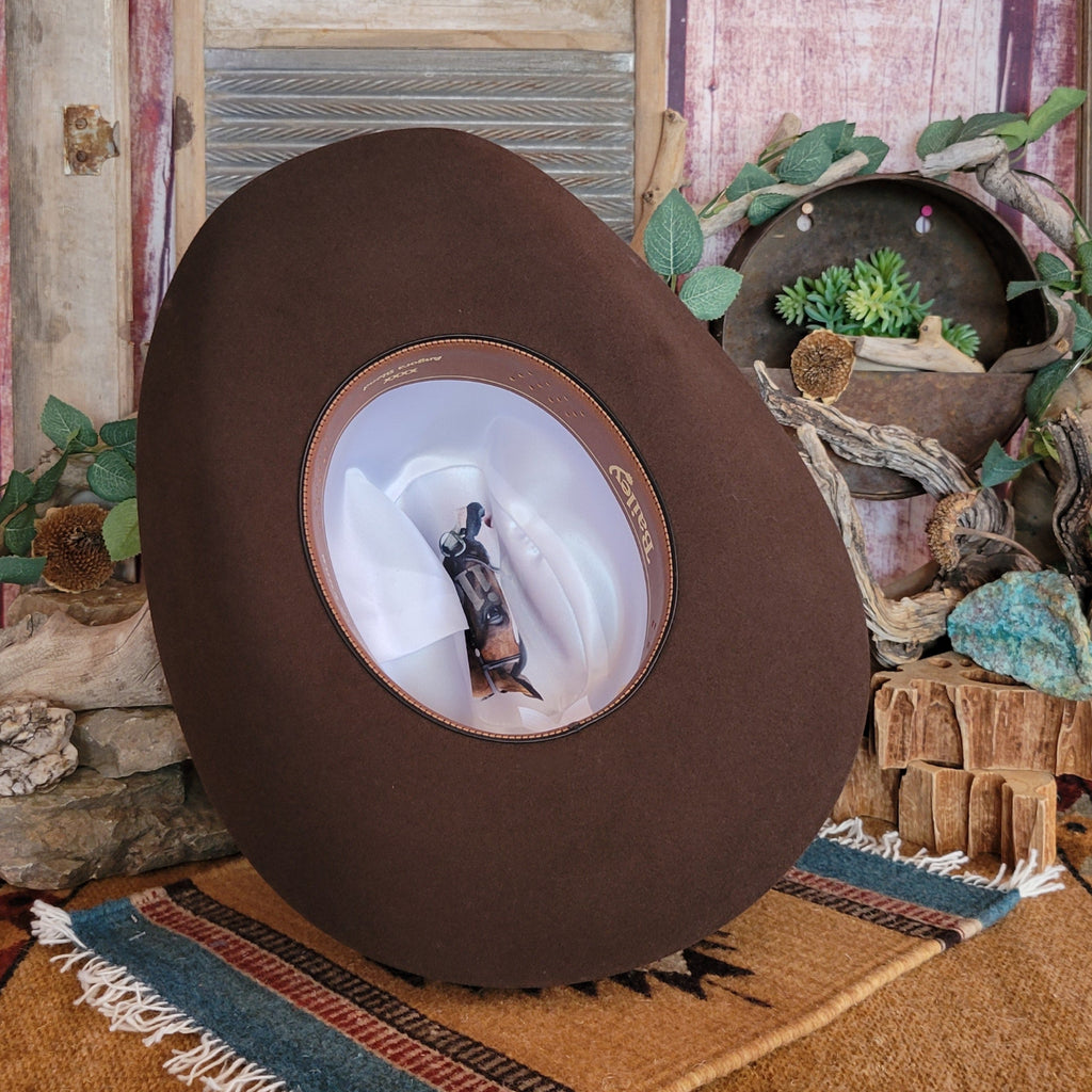 Wool and Fur Blend Hat "Lightning" by Bailey W0604A Inside View Chocolate
