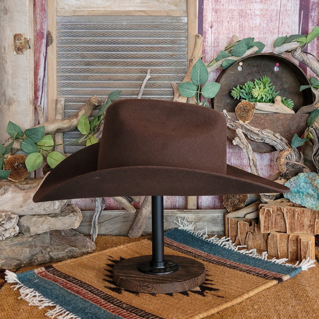 Wool and Fur Blend Hat "Lightning" by Bailey W0604A Side View Chocolate