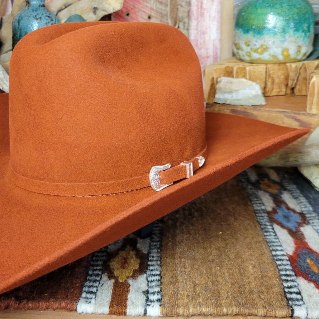 Wool and Fur Blend Hat the "Lightning" by Bailey W0604A Detailed View Rust.