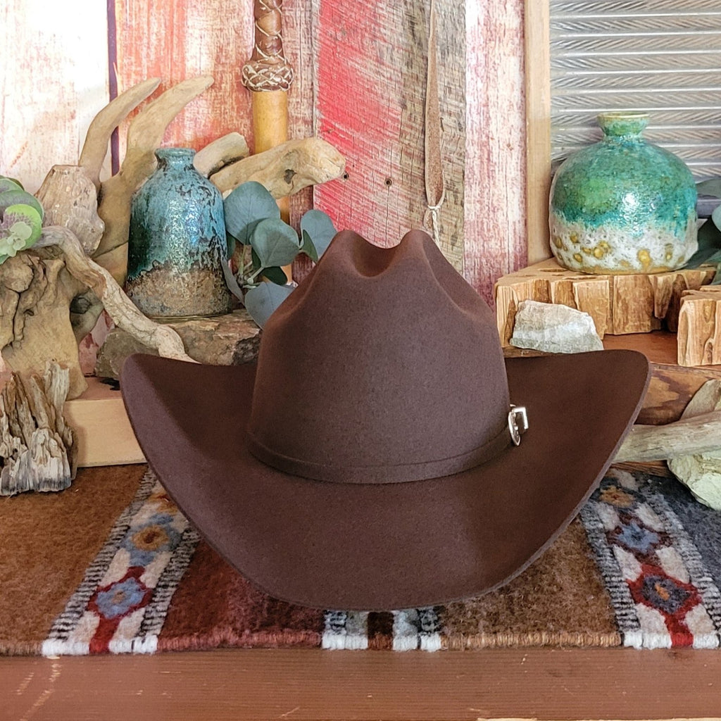 Wool and Fur Blend Hat the "Lightning" by Bailey W0604A Front View Chocolat. 