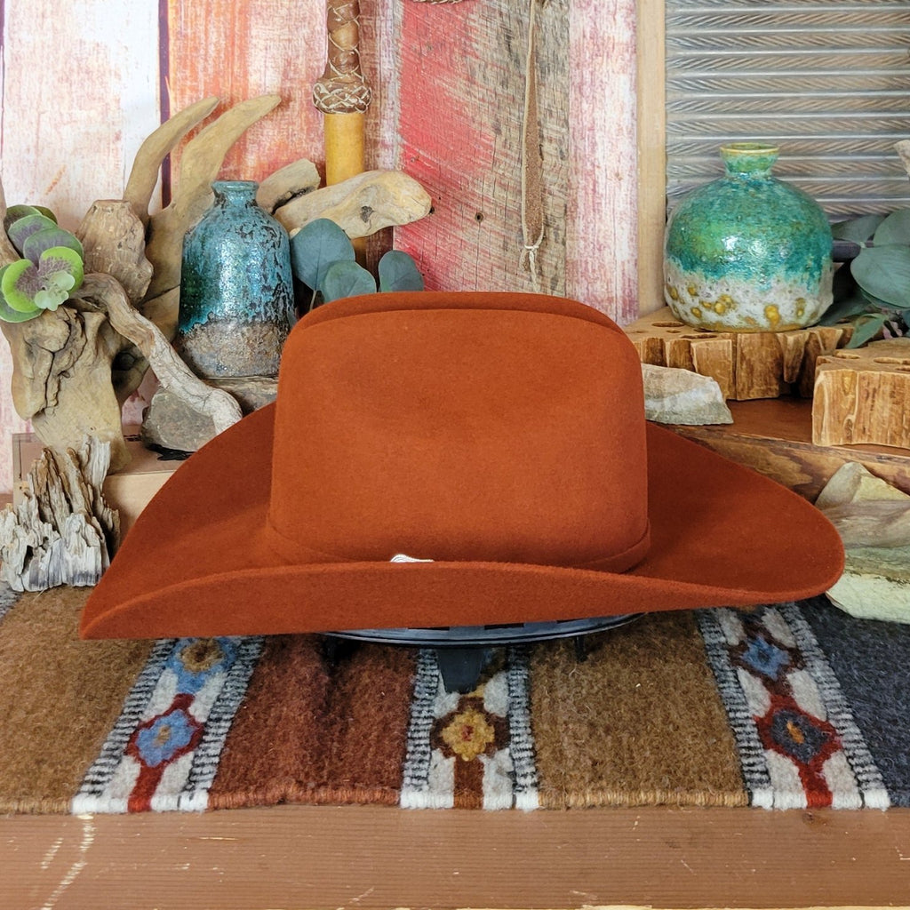 Wool and Fur Blend Hat the "Lightning" by Bailey W0604A Side View Rust.