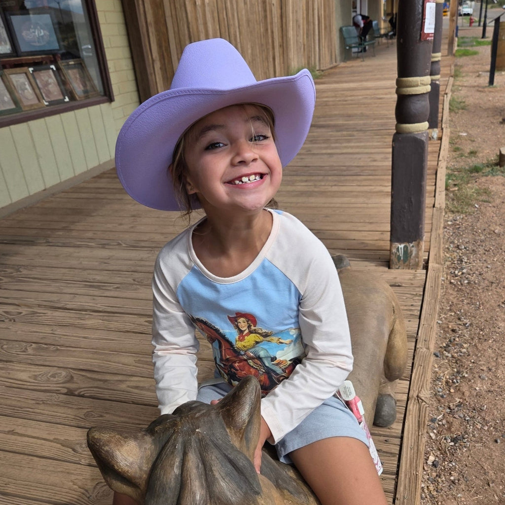 Kids' "Sometimes Fancy Always Ranchy" Long Sleeve Tee by Shea Baby 