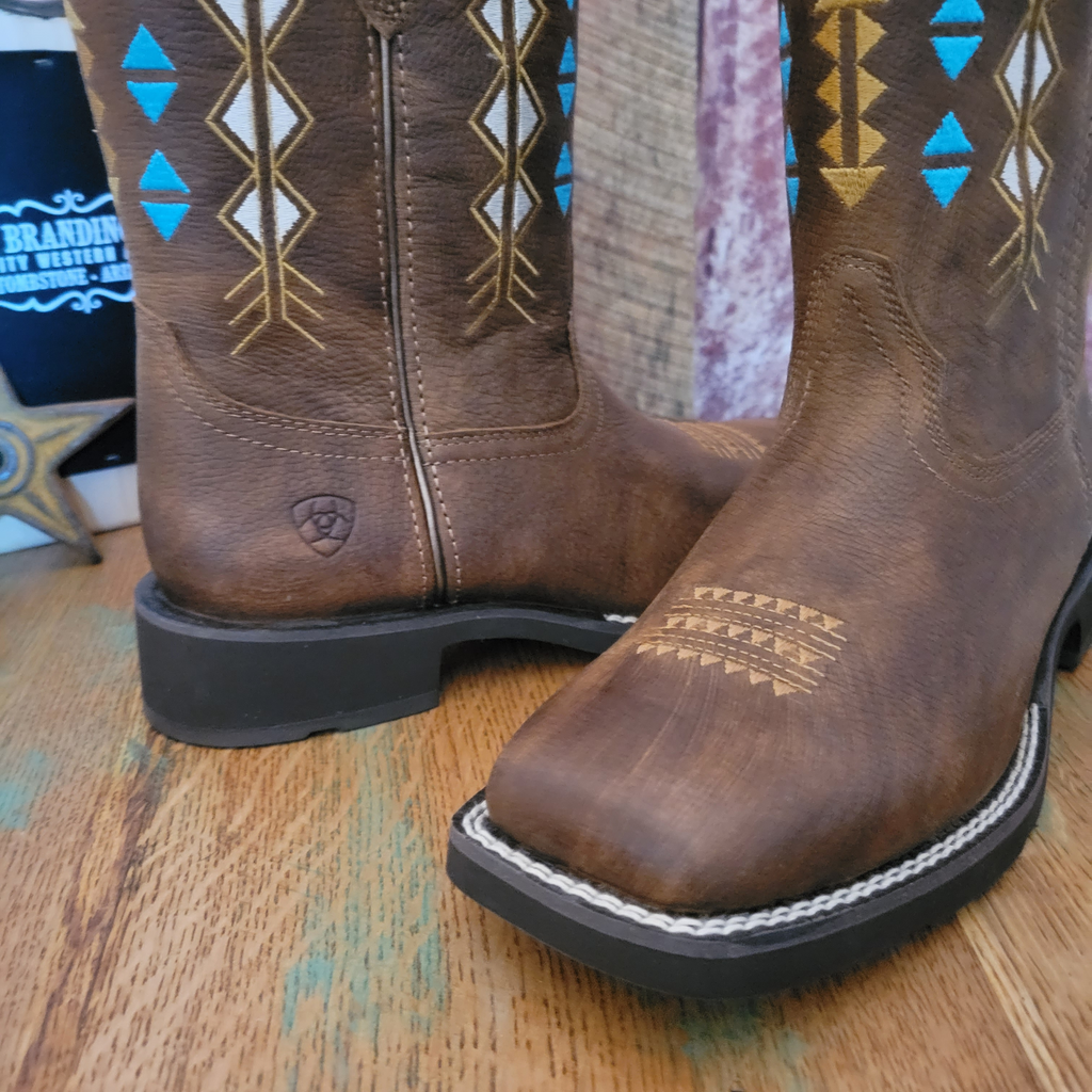 Women's Leather Boots the "Delilah Deco" by Ariat 10042419 detail view