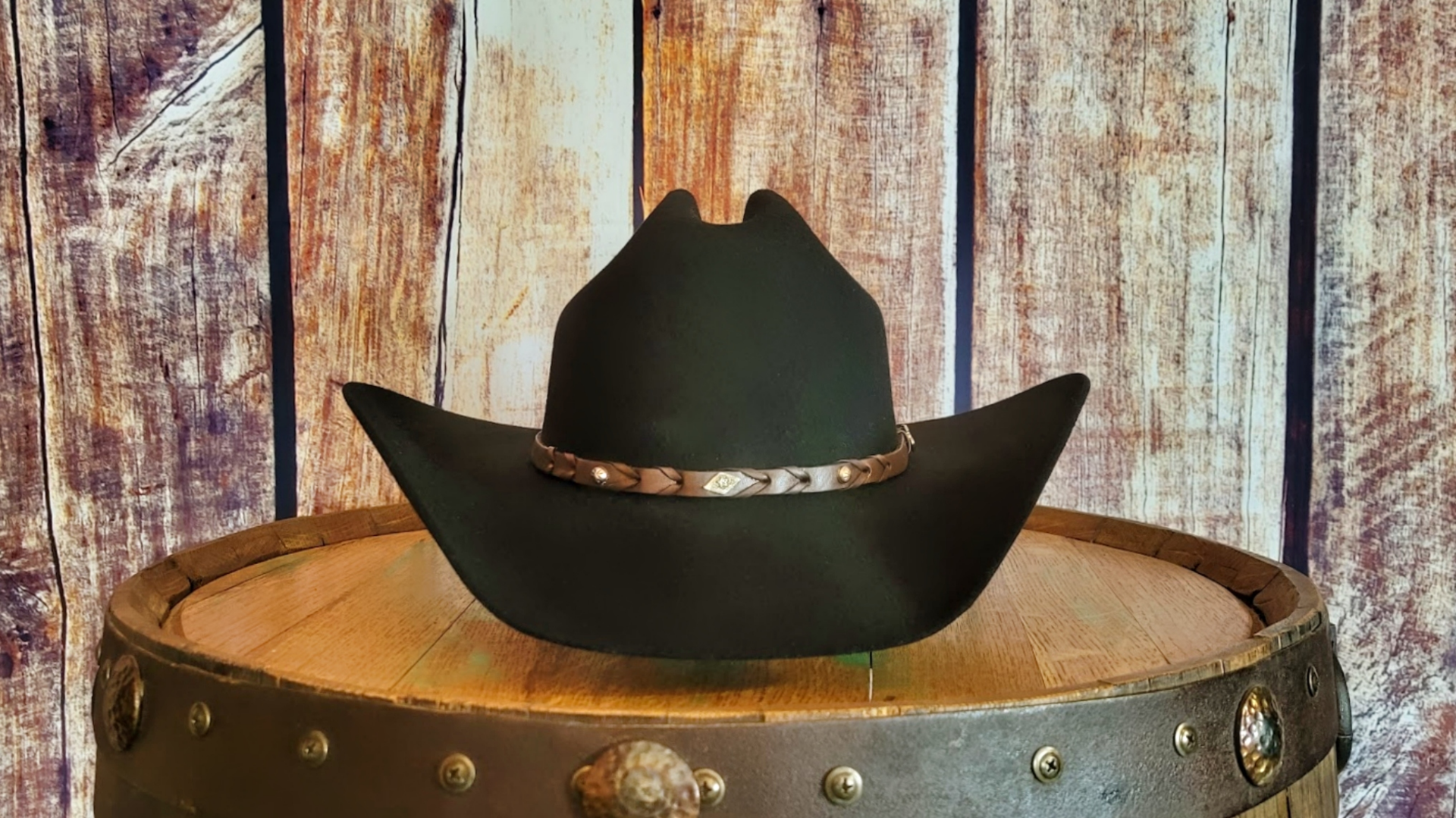 Justin 2x wool felt top hat