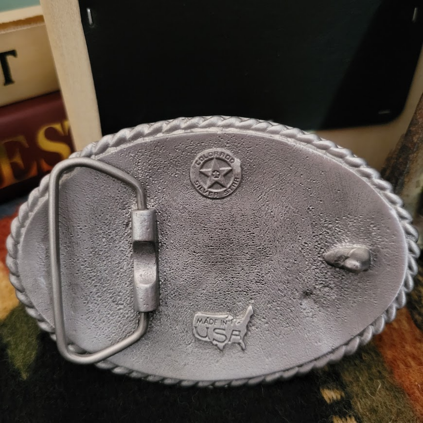 Pewter and Copper Belt Buckles