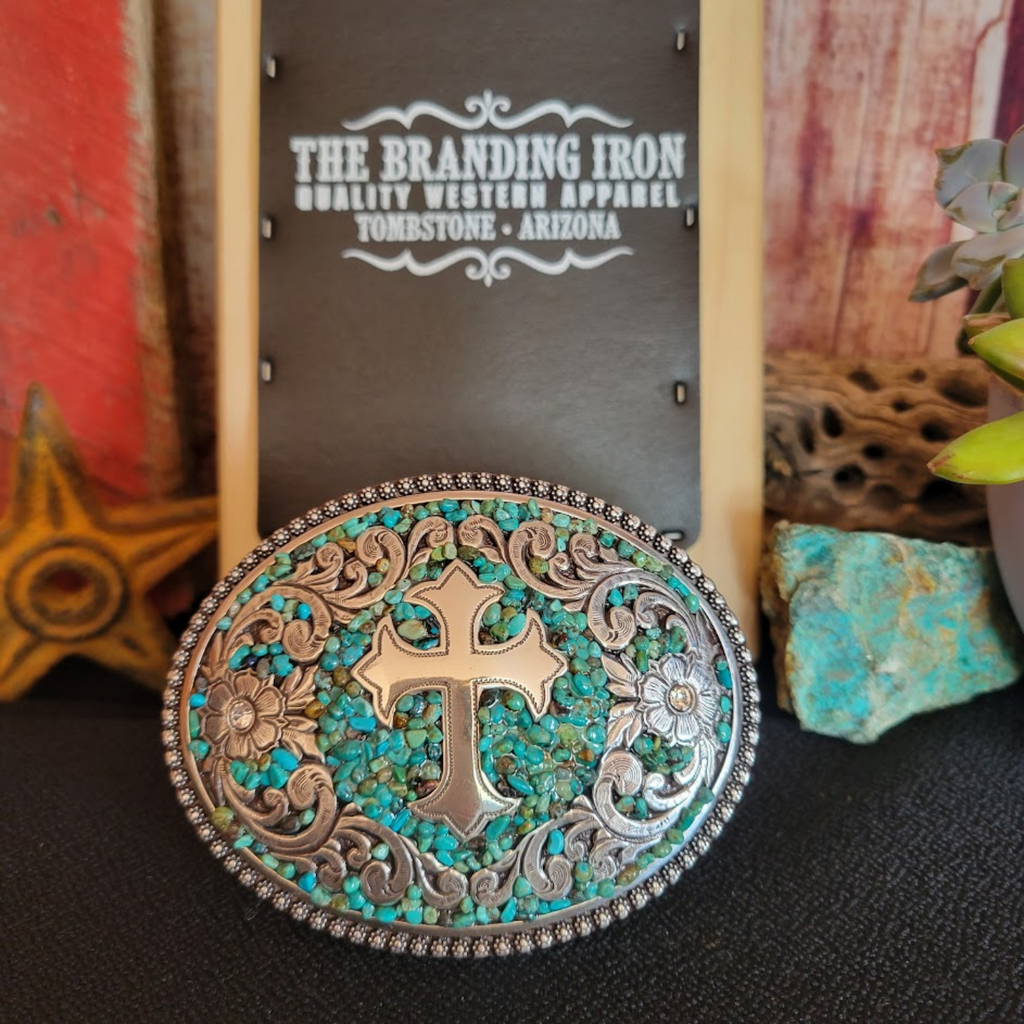 Nocona Women's Stained Turquoise Stone Belt