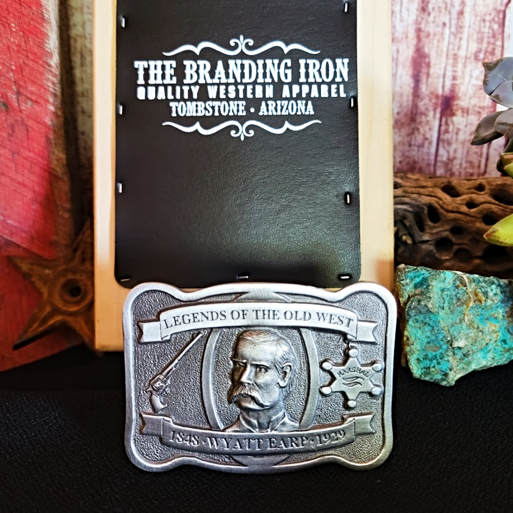 Belt Buckle the "Wyatt Earp" Limited Edition by Colorado Silver Star Front View