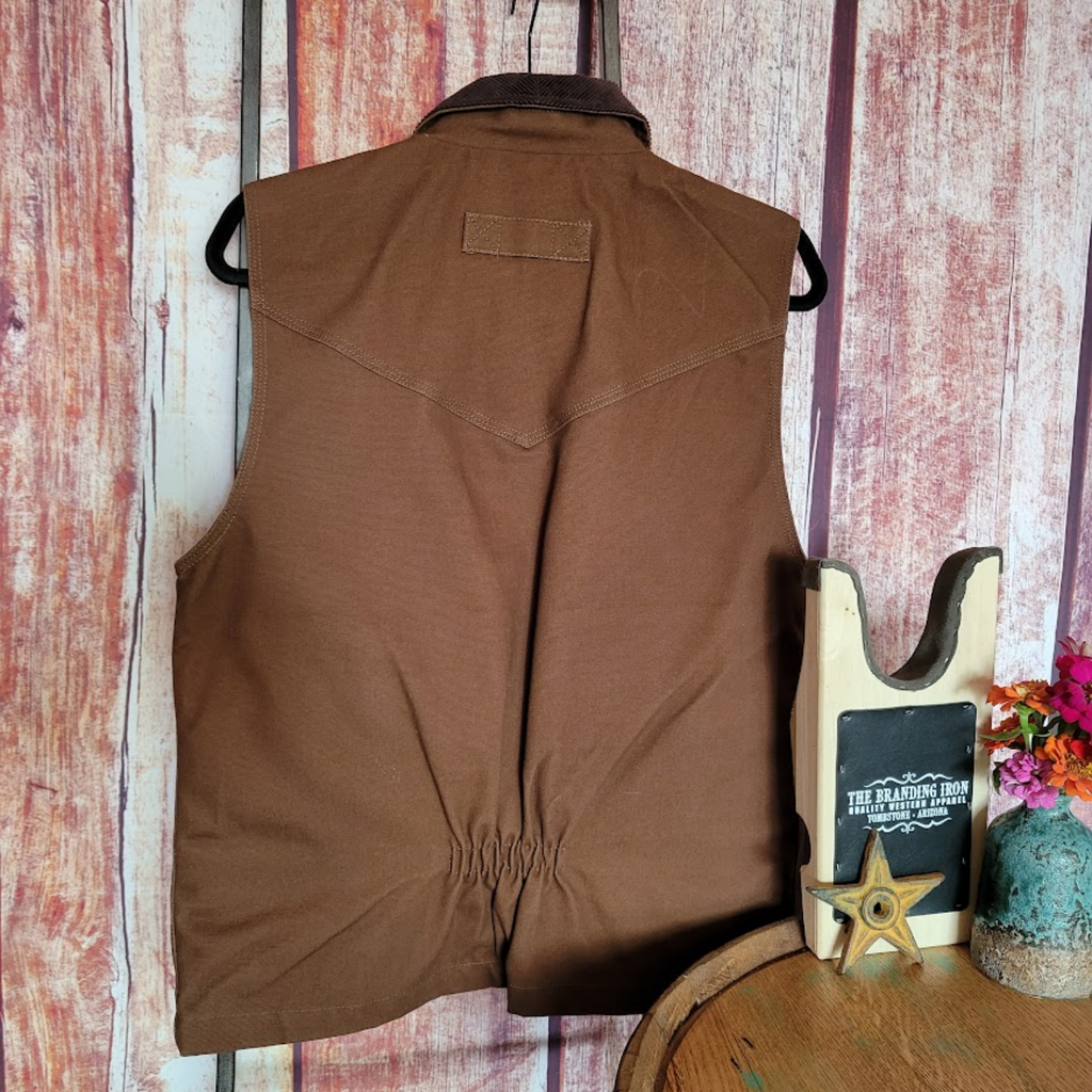 Conceal Carry Vest, the "Cody" by Wyoming Traders Back View