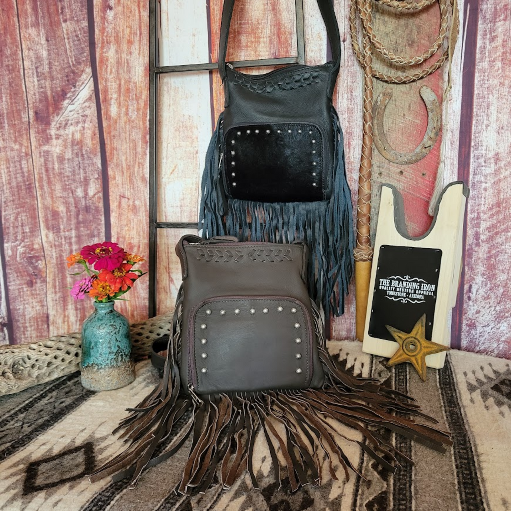 Fringed Cowgirl Crossbody w/ Front Compartment by American West  Group View