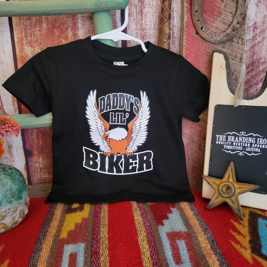  Infant T-Shirt "Daddy's Little Biker" by Liberty Wear Front View