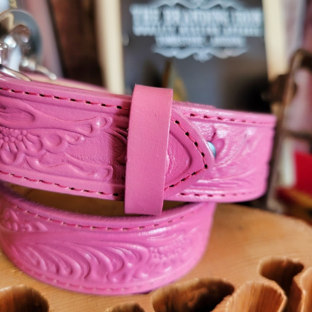 Kid’s Leather Belt “Pink Lil Beauty” by Justin Belt View