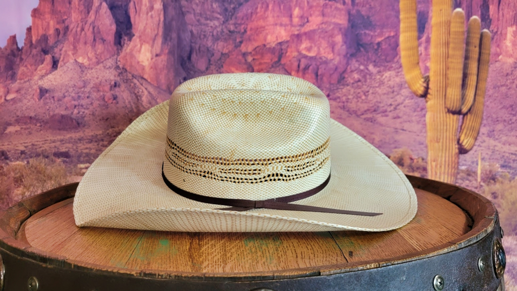 Kids Straw Hat the "Cattleman" by Twister Side View