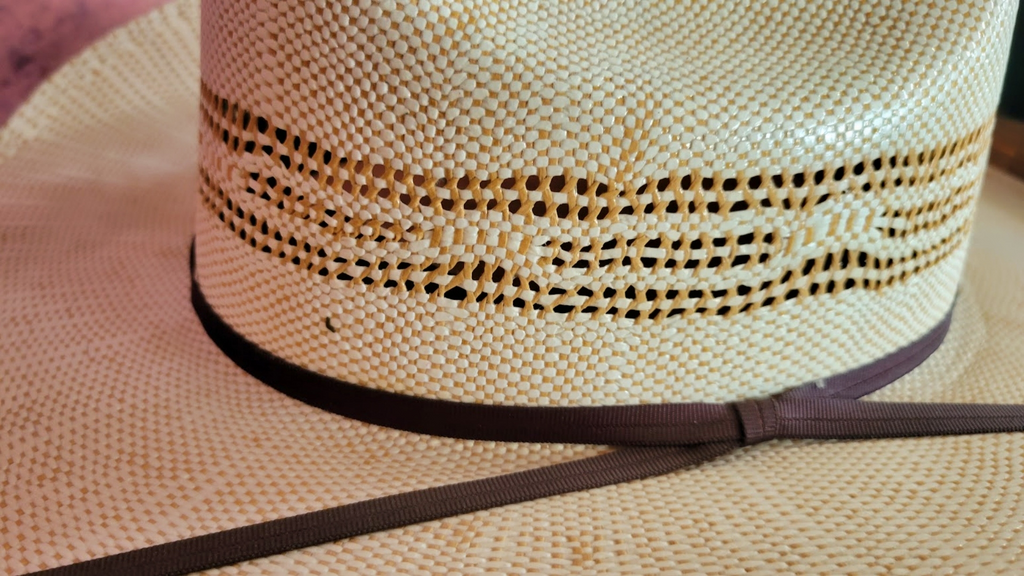 Kids Straw Hat the "Cattleman" by Twister Hatband View