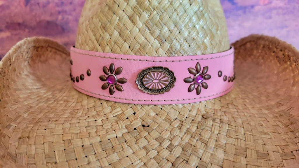 Kids Straw Hat the "Daughters of the West" by Bullhide  Hatband View
