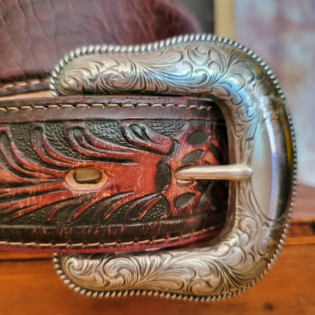   Leather Belt "Montana" by Justin Buckle View