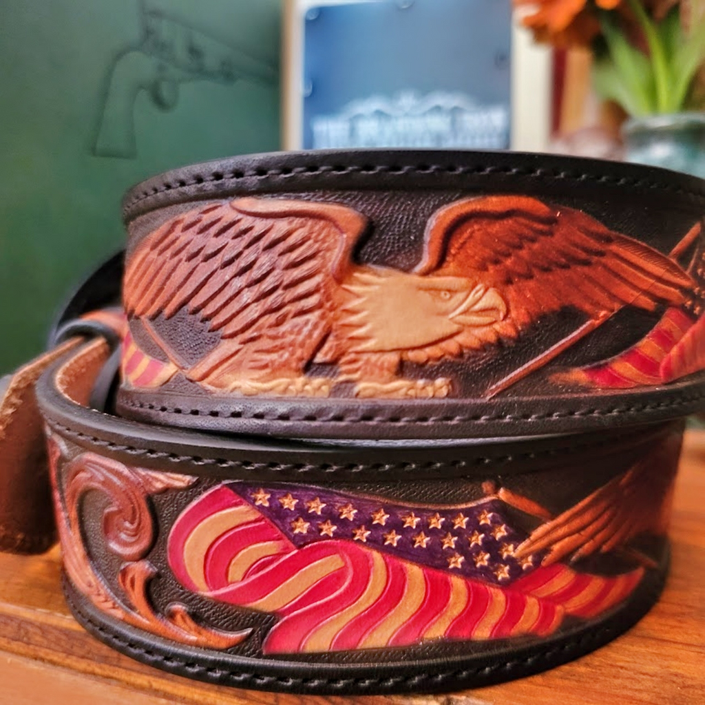Leather Belt, the "American Heritage" by Tony Lama Belt View