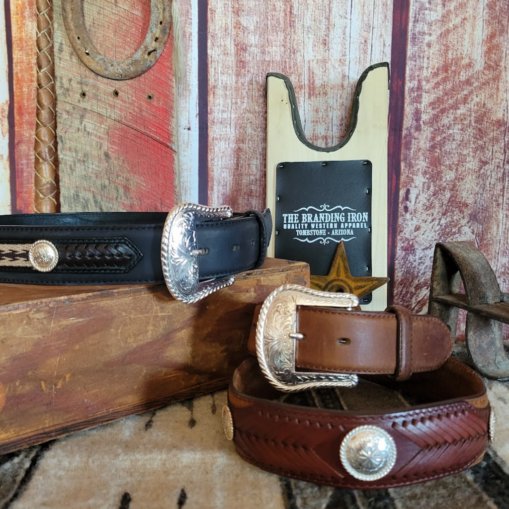 Leather Belt, the "Duke” by Tony Lama Pair View