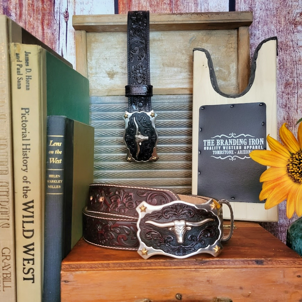 Leather Belt, the "Longhorn" by Justin Group View