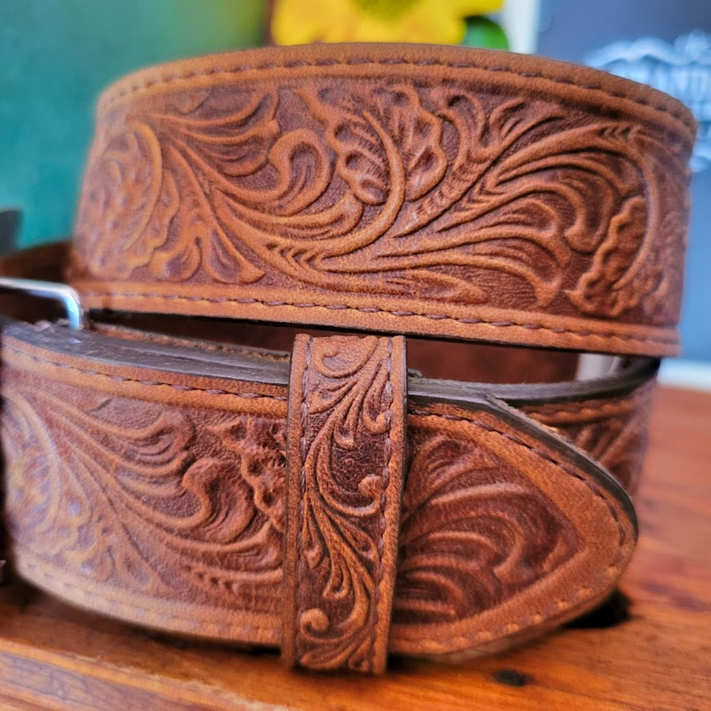 Leather Belt, the “Navajo Spirit” A Belt by Tony Lama  Belt View