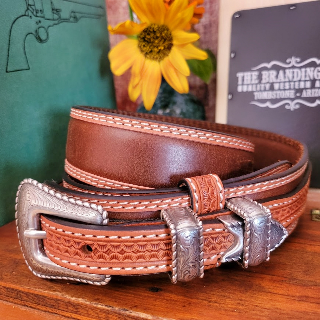 Leather Belt, the "Two Tone Ranger" by 3D Belt Co.
