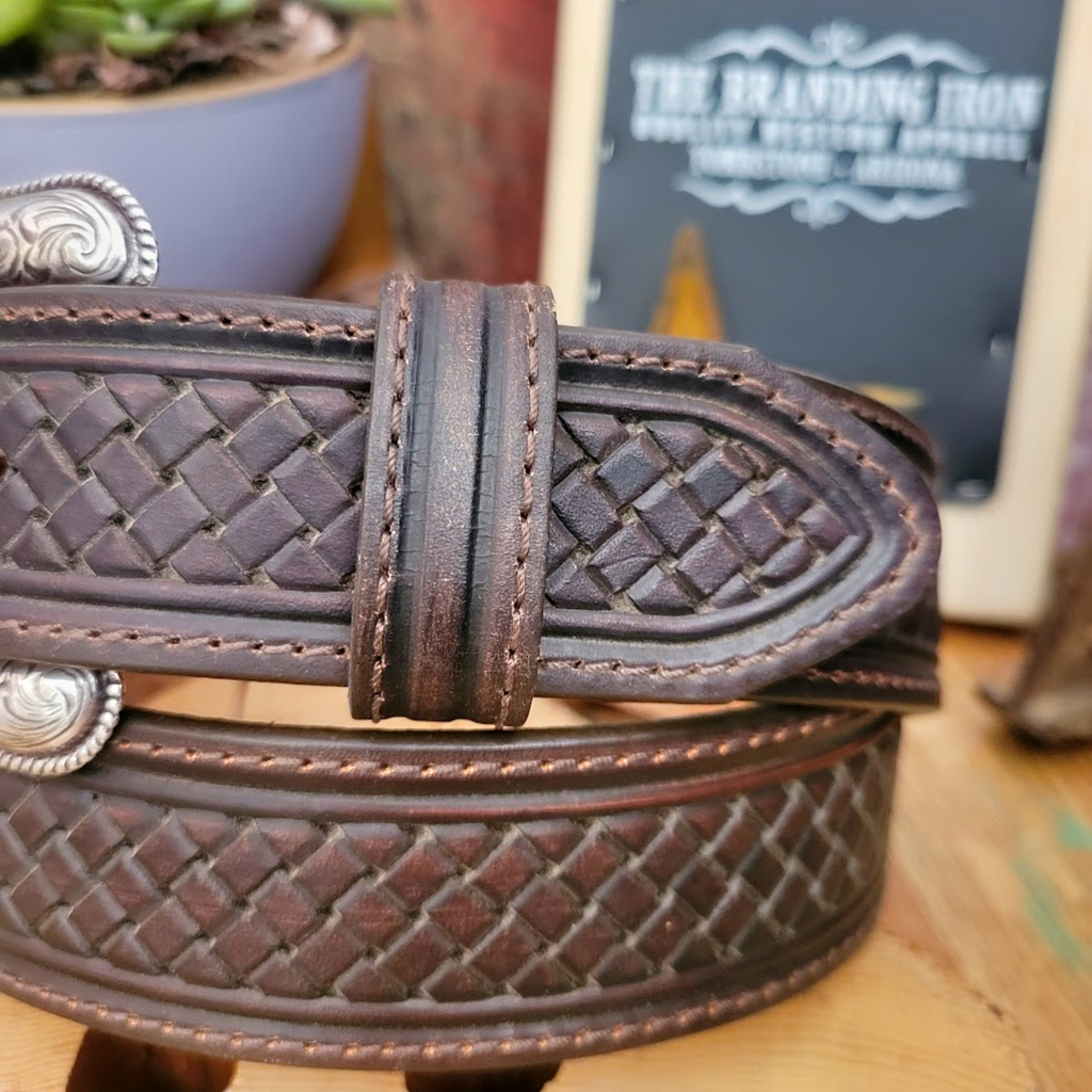 Leather Belt the “Colman" by Justin   Belt View