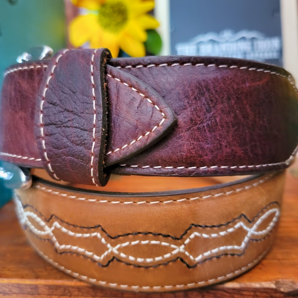   Leather Belt the “Maverick” by Tony Lama Belt View