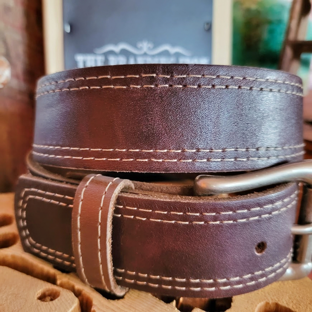  Leather Belt the “Simple Stitched” by Marc Wolf Belt View