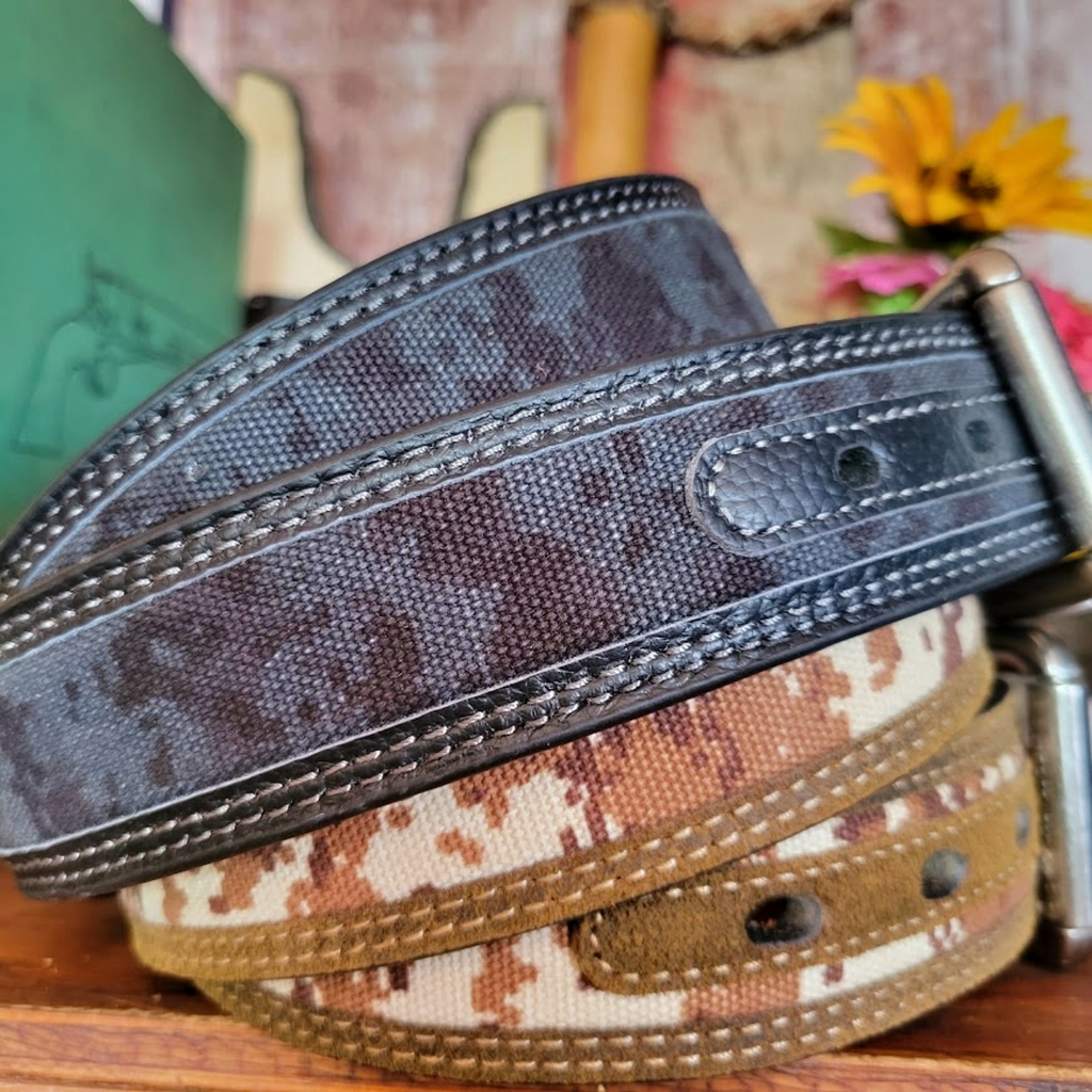 Leather & Camo, the "Patriotic Belt"  by Ariat Belt View