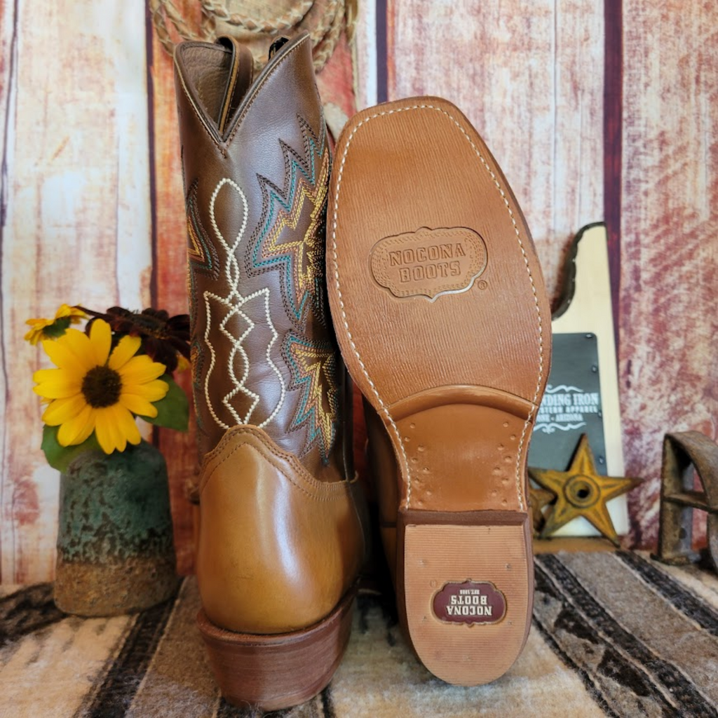 Men's Leather Boots the "Go Round" by Nocona  Sole View