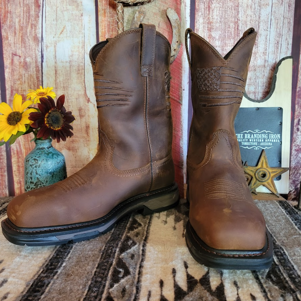 Men's Leather Work Boots “WorkHog XT Patriot H20” by Ariat  Front View
