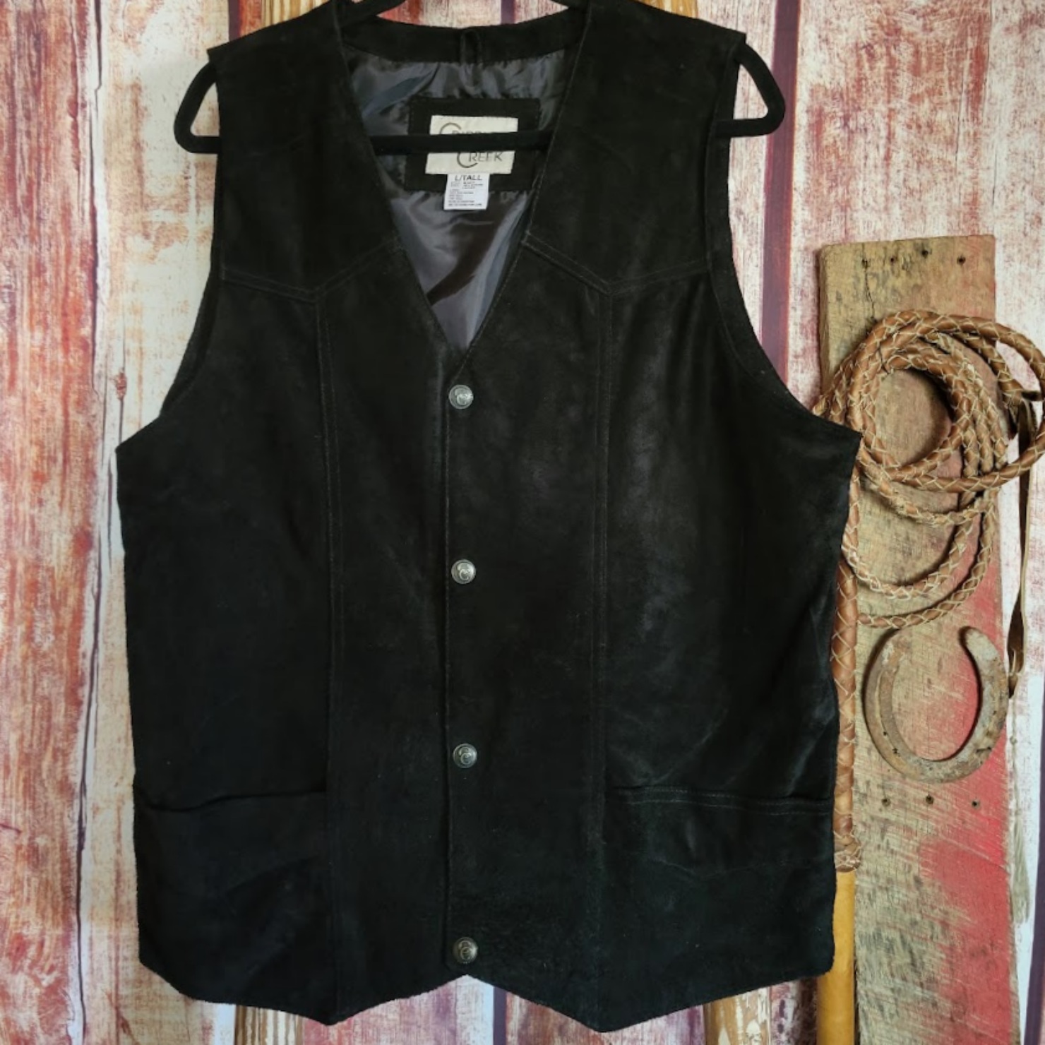 Men s Suede Leather Vest by Cripple Creek ML30 61 The Branding