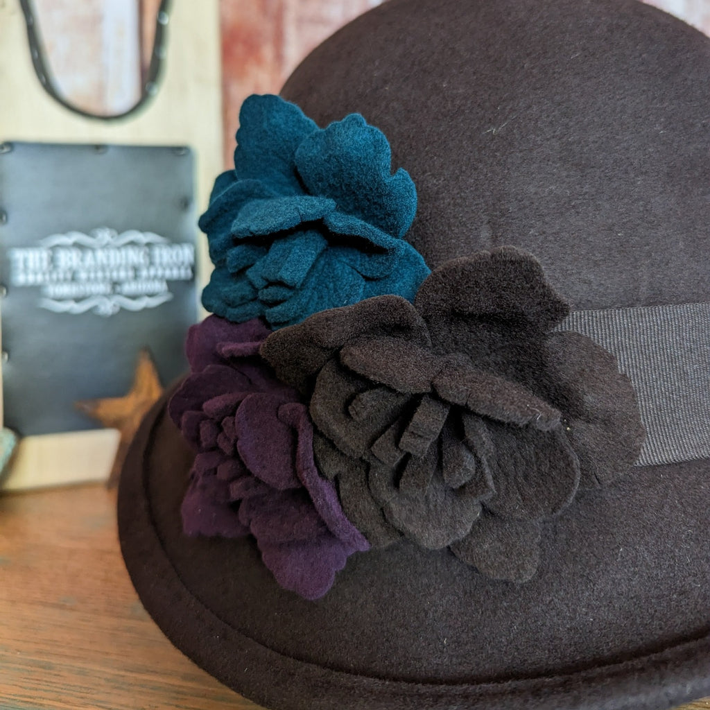  brown Wool Hat the "Cloche" by  Scala