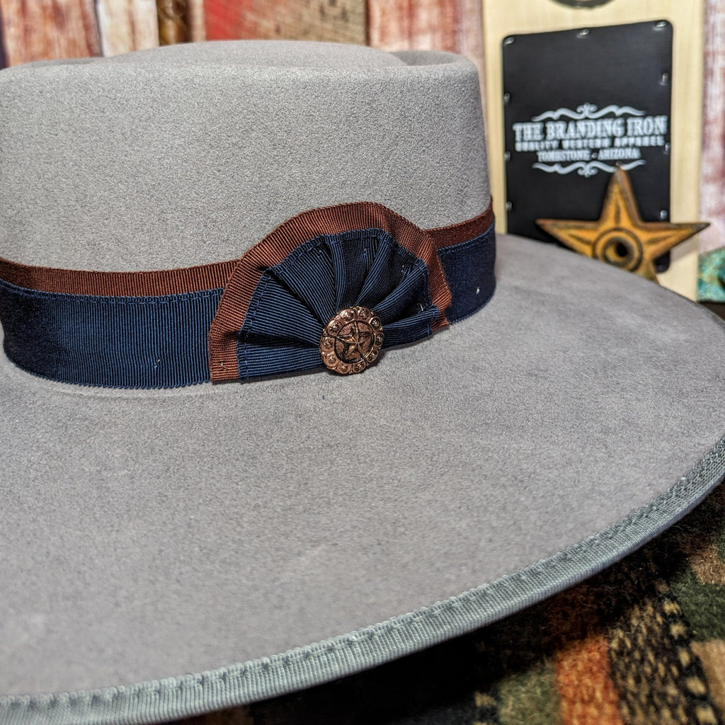 Wool Felt Hat "Cowpuncher" by Bailey gunmetal detail