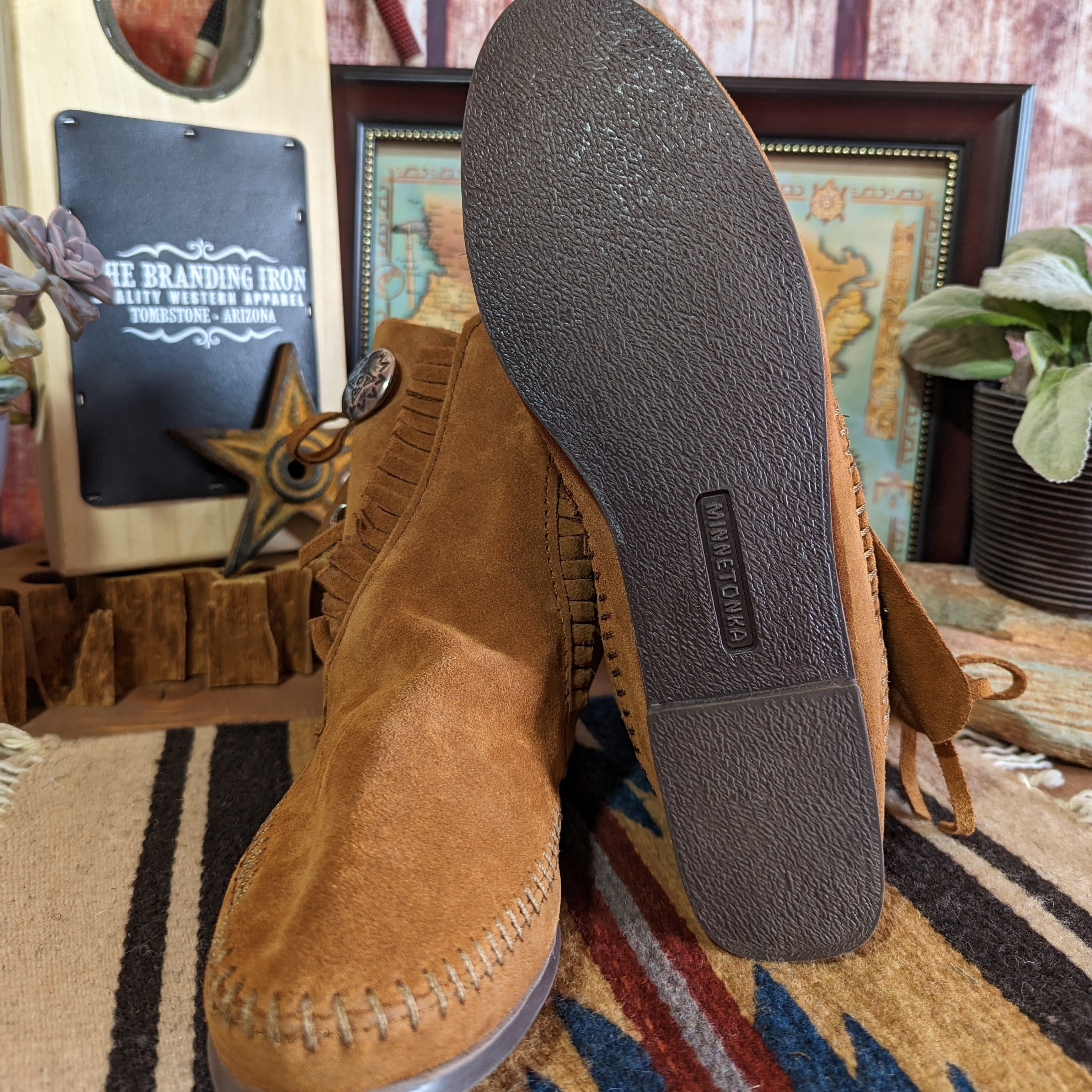Minnetonka two button boot Clearance