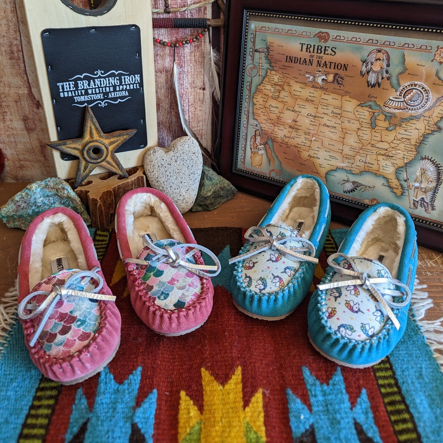 Minnetonka Pantofole Cally Donna - Pelle, Foderate In Minnetonka Pantofole Cally Donna - Pelle, Foderate In