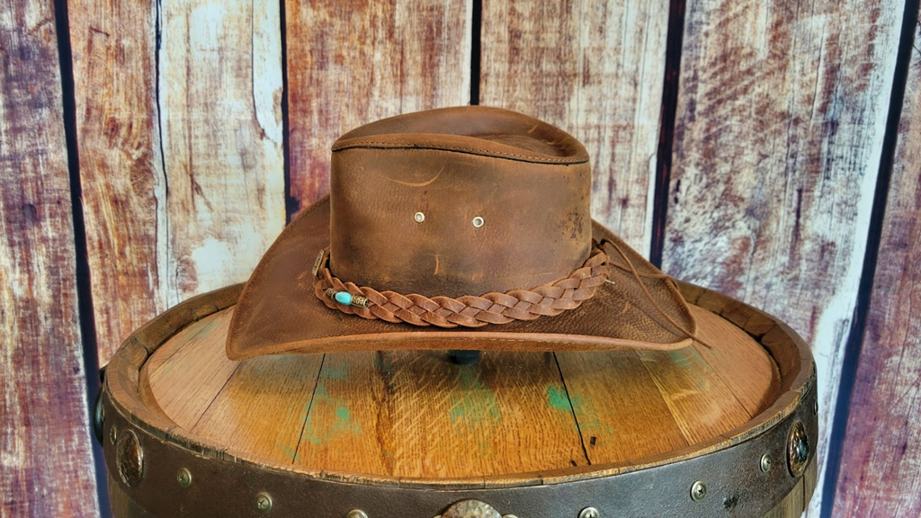 Shapeable Leather Hat, The "Royston" by Bullhide  Side View