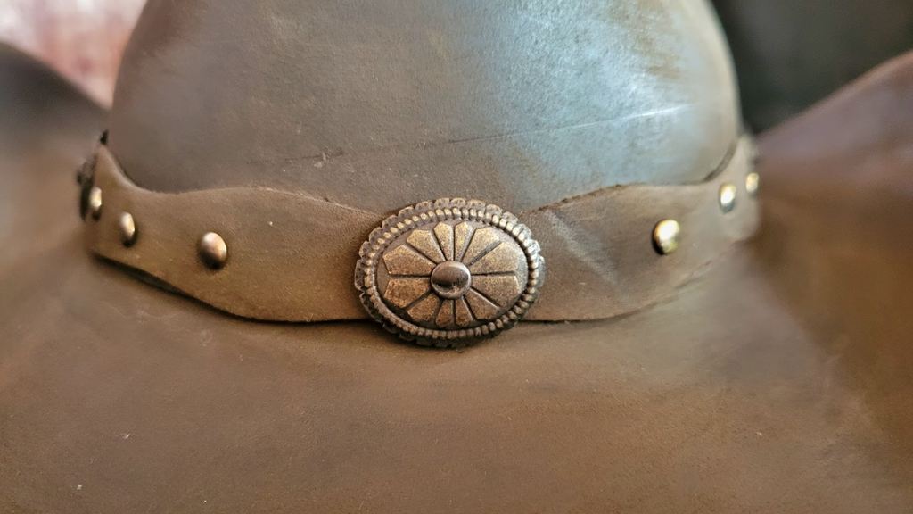 Shapeable Leather Hat, the "Roxbury" by Stetson  Hatband View