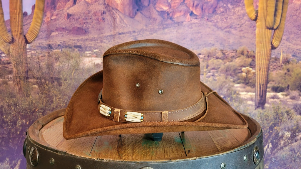 Shapeable Leather Hat the "Apalachee" by Bullhide  Side View
