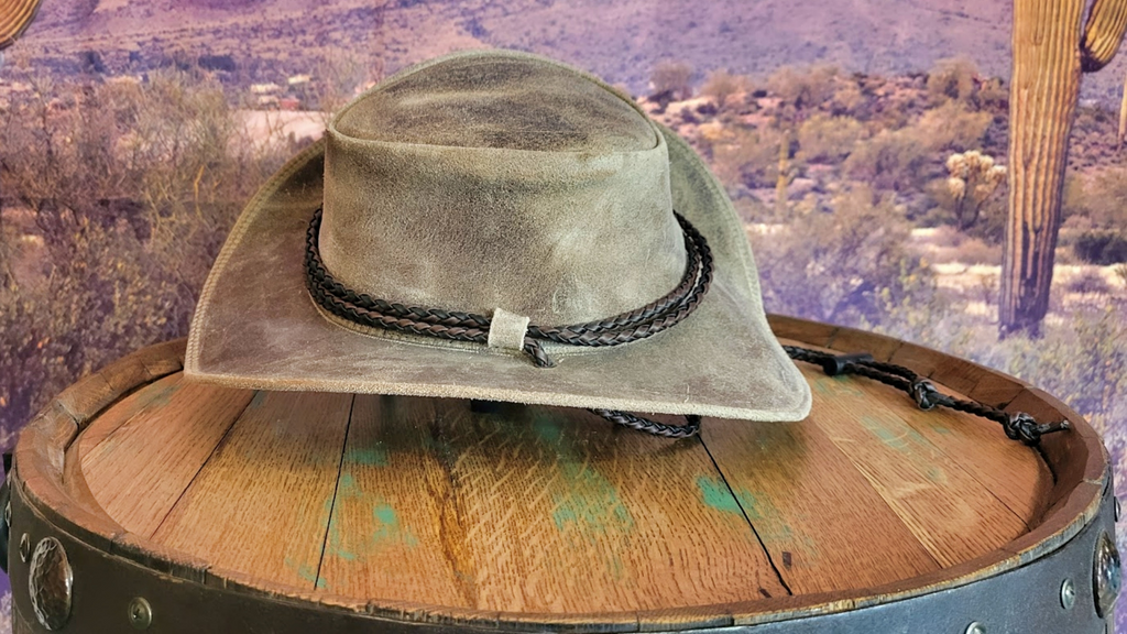 Shapeable Leather Hat the “Dawson” by Outback  Side View