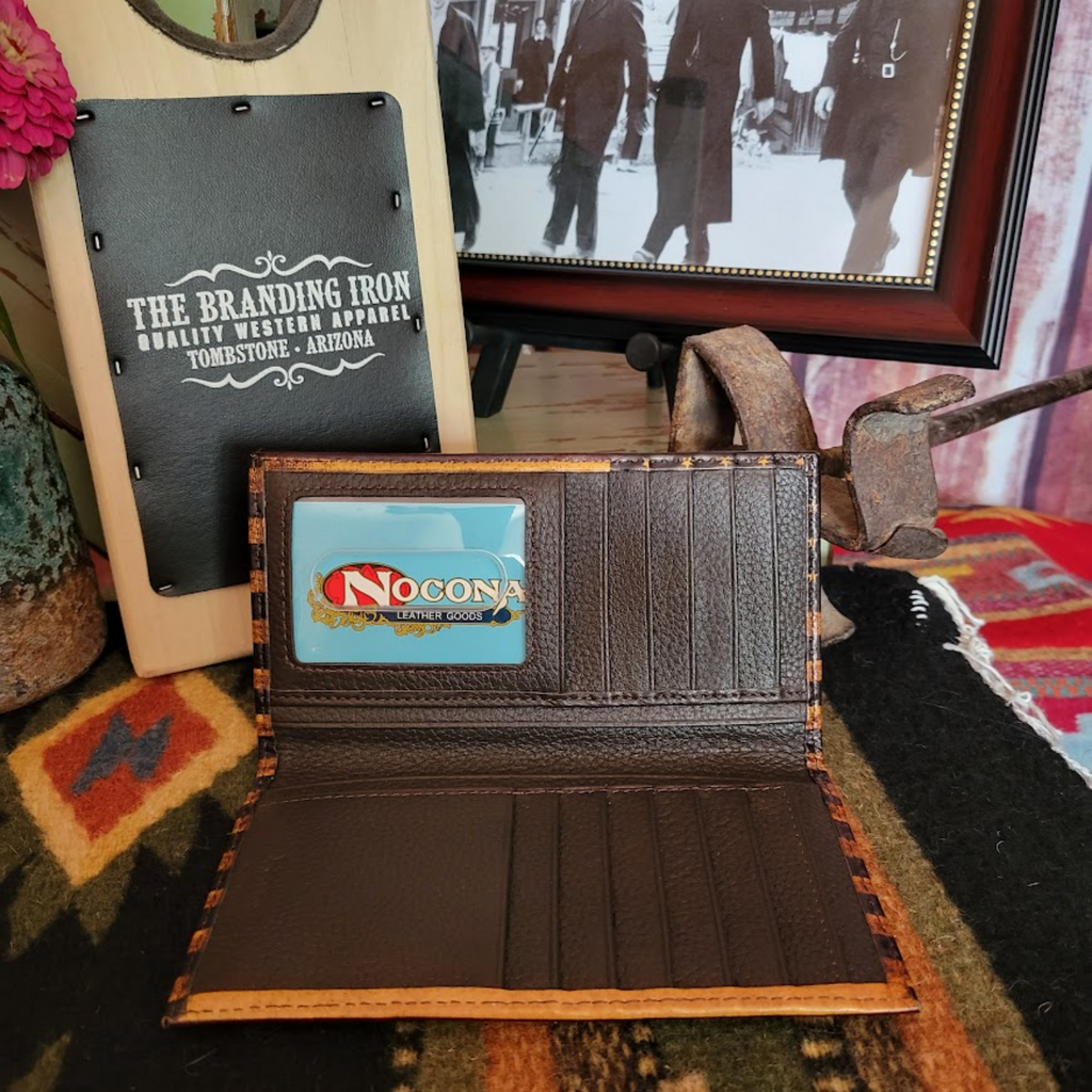 Vintage Leather  Rodeo Wallet "US Flag" by Nocona Inside View