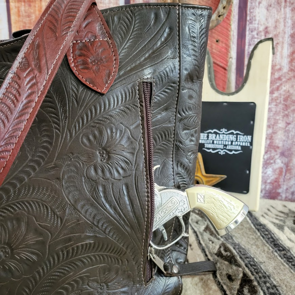 Women’s Concealed Carry Purse the "Annie's Secret Collection" by American West Conceal Pocket View