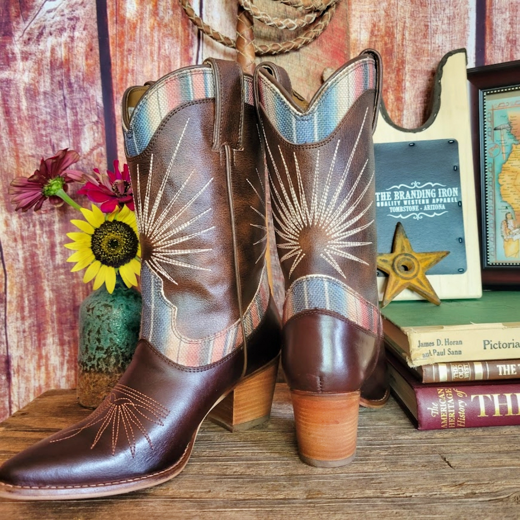 Women's Snip Toe Cowgirl Boots the "Conchita" by Nocona Side/Back View