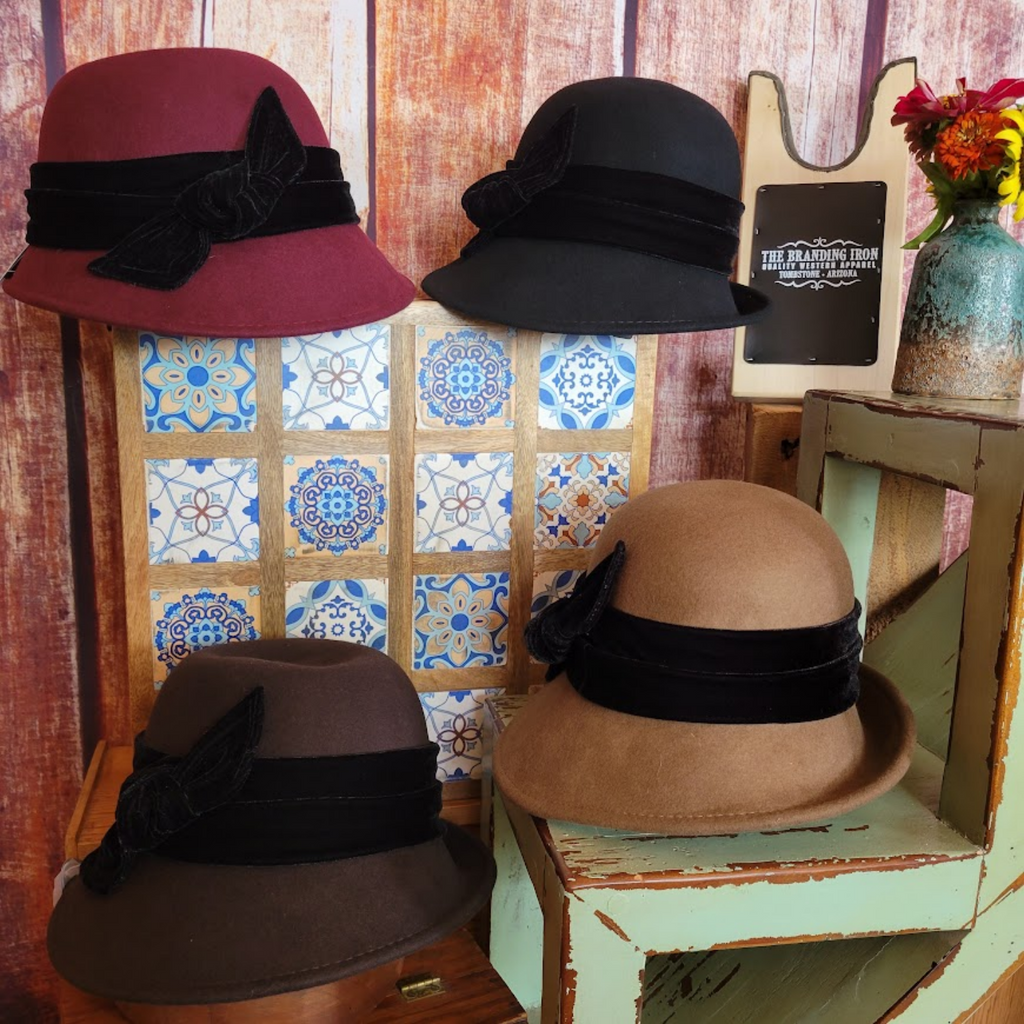  Women's "Cloche Hat w/ Velvet Bow" by Scala Group View